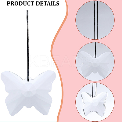 Butterfly Glass Hanging Suncatchers HJEW-WH20019-10B-1