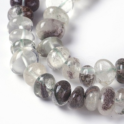 Natural Green Lodolite Quartz Beads Strands G-L493-14-1