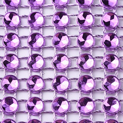 8 Rows Plastic Rhinestone Napkin Rings AJEW-D042-01A-1