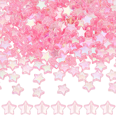 300Pcs Eco-Friendly Transparent Acrylic Beads OACR-SC0001-68A-1