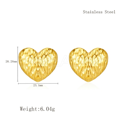 Stylish 304 Stainless Steel Heart Stud Earrings LS-TR6731-1