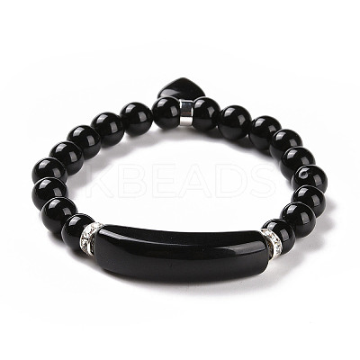 Natural Fluorite Beads Charm Bracelets BJEW-K164-B13-1