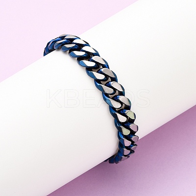 304 Stainless Steel Cuban Link Chain Bracelets for Men Women BJEW-C124-04B-01-1