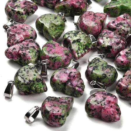 Dyed Natural Marble Pendants G-Z067-02P-08-1