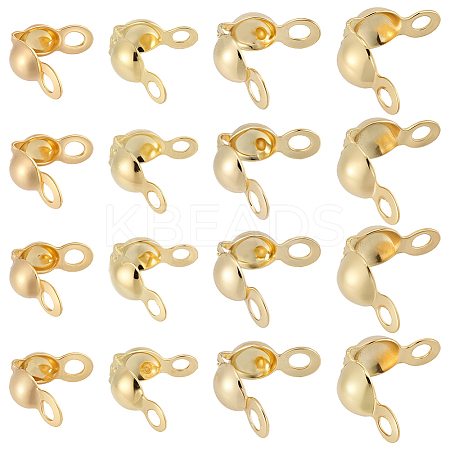 240Pcs 4 Styles Brass Bead Tips KK-SC0007-37-1