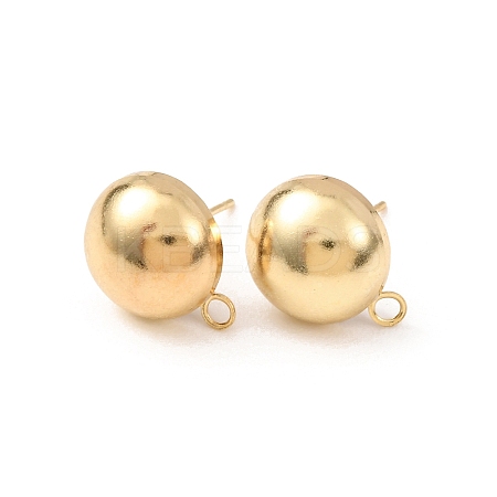 Brass Stud Earring Findings KK-G604-01G-06-1