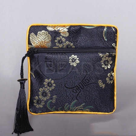 Square Chinese Style Cloth Tassel Bags PW-WG62144-01-1