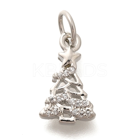 Rack Plating Brass Micro Pave Cubic Zirconia Charms KK-H508-30P-1