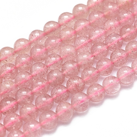 Natura Strawberry Quartz Beads Strands G-D0001-10-6mm-1
