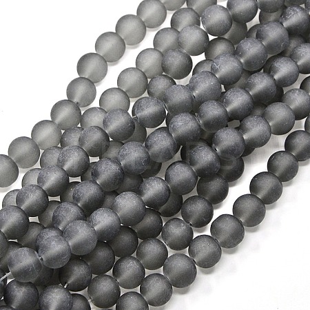 Baking Paint Transparent Glass Bead Strands GLAA-S031-12mm-12-1