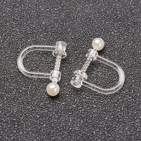 Plastic Clip-on Earring Findings X-KY-F007-01P-1