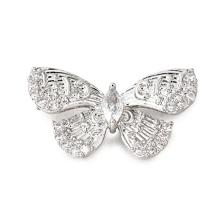 Brass Pave Clear Cubic Zirconia Links KK-D356-20P-1