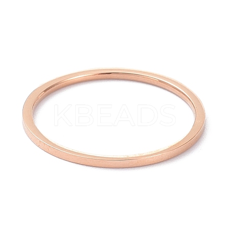 1mm Polished Plain Dome Finger Ring for Girl Women RJEW-C012-02E-RG-1