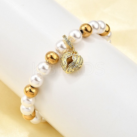 Brass Stretch Bracelets BJEW-C098-07B-1