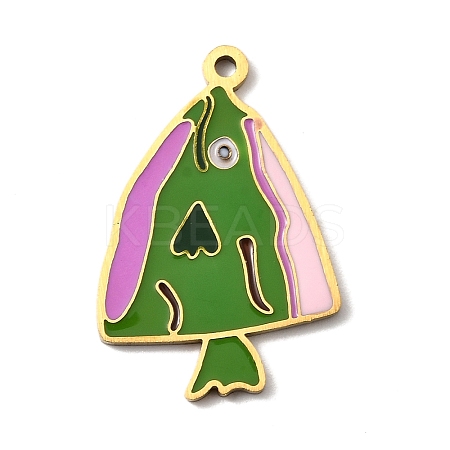 Stainless Steel Enamel Pendants LS-STAS-I065-01G-04-1