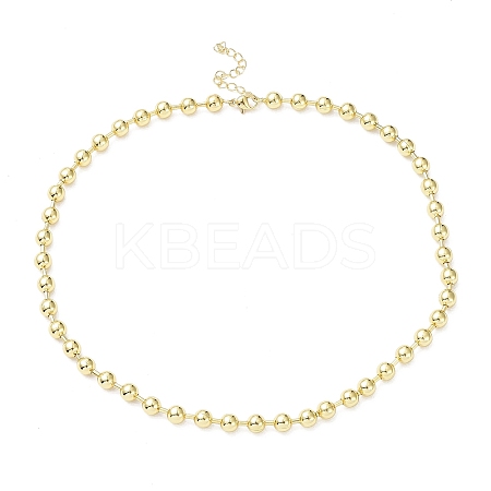Rack Plating Brass Ball Chain Necklaces for Women LS-NJEW-G102-01C-G-1