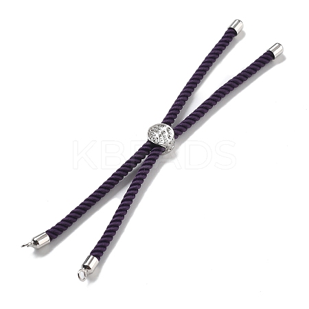 Twisted Nylon Cord Silder Bracelets DIY-B066-03P-07-1