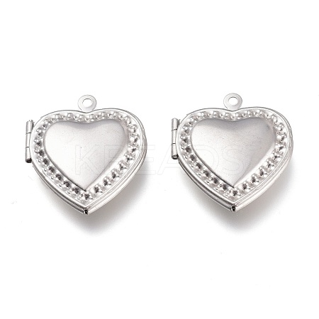 Tarnish Resistant 316 Stainless Steel Locket Pendants STAS-Z010-02-1