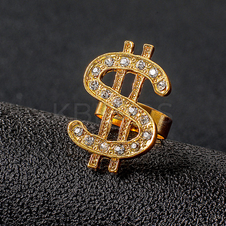 Adjustable Alloy Crystal Rhinestone Cuff Rings FS-WGDDBB9-01-1