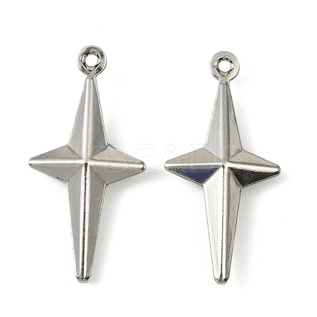 304 Stainless Steel Pendants. Star Charm STAS-A190-04P-1
