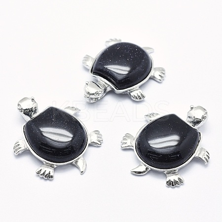 Synthetic Blue Goldstone Pendant G-G759-B08-1