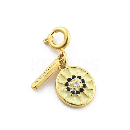 Brass Enamel Fruits Pendant Decoration LS-HJEW-P020-01D-G-1