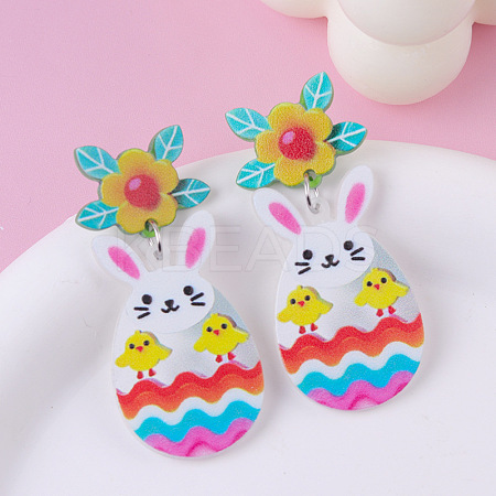 Easter Acrylic Dangle Stud Earrings FS-WG8F84A-02-1