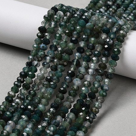 Natural Moss Agate Beads Strands X-G-C228-A01-3x4mm-1