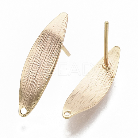 Brass Stud Earring Findings KK-T055-029G-NF-1