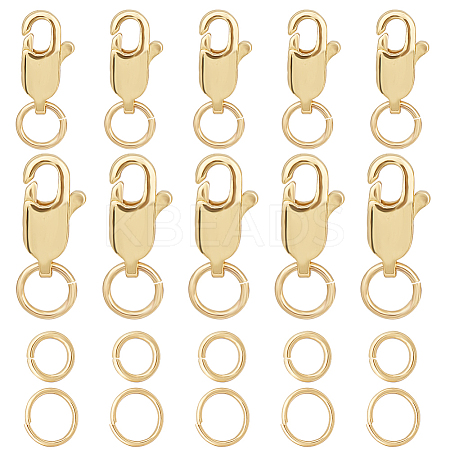 Rack Plating Brass Lobster Claw Clasps KK-BBC0009-99-1