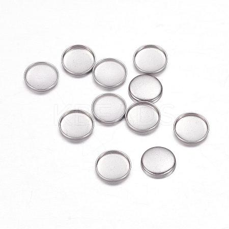 Tarnish Resistant 304 Stainless Steel Plain Edge Bezel Cups STAS-F117-49P-1
