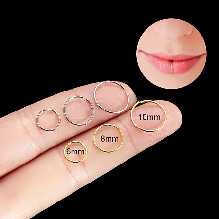 G23 Titanium Lip Ring WGF6EBC-06-1