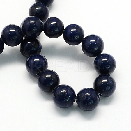 Natural Dyed Mashan Jade Gemstone Bead Strands G-R272-6mm-02-1