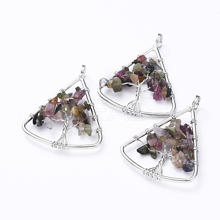 Long-Lasting Plated Brass Pendants KK-D531-02P-02-1