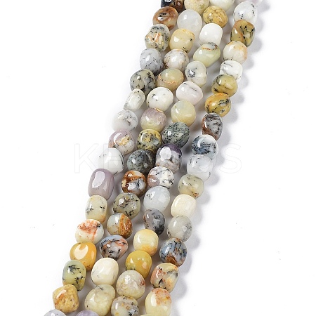 Natural White African Opal Beads Strands G-C038-02S-1