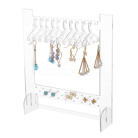 1 Set Transparent Acrylic Earring Hanging Display Stands EDIS-FH0001-07-1