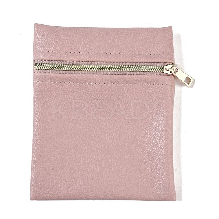 Imitation Leather Jewelry Storage Zipper Bags ABAG-G016-01C-03-1