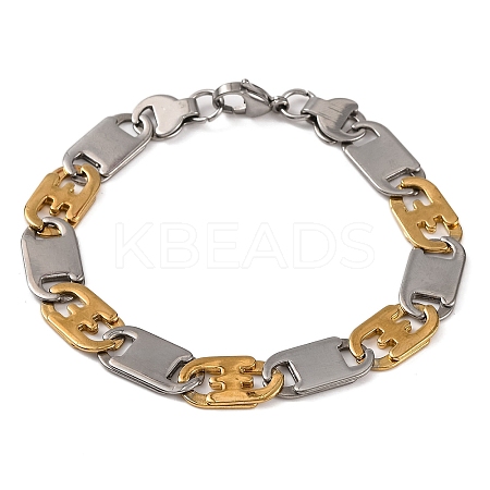 201 Stainless Steel Mariner Link Chain Bracelets BJEW-B078-58GP-1