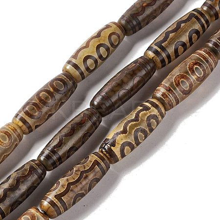 Tibetan Style dZi Beads Strands G-A024-01K-1