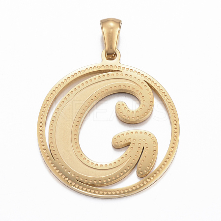 Ion Plating(IP) 304 Stainless Steel Pendants STAS-K162-049G-1