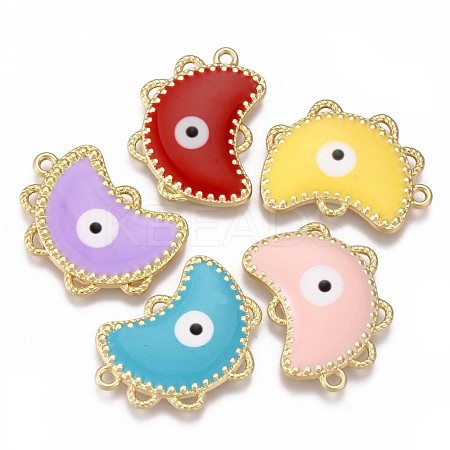 Eco-Friendly Alloy Enamel Pendants ENAM-N050-26-NR-1