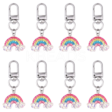 6Pcs Resin Pendant Decorations KEYC-YW00210-1