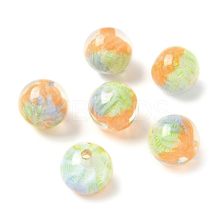 Two Tone Transparent Acrylic Beads OACR-D304-02A-1