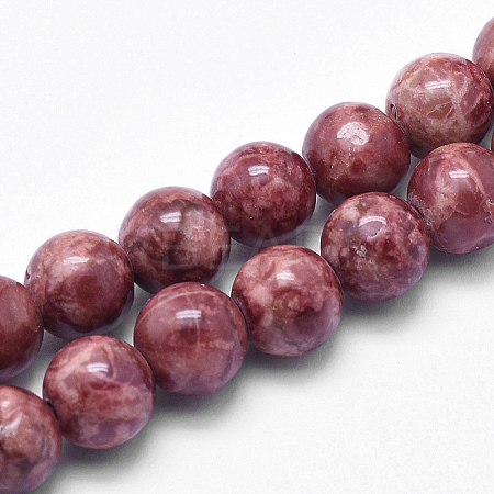 Natural Marble Beads Strands G-K211-8mm-D-1