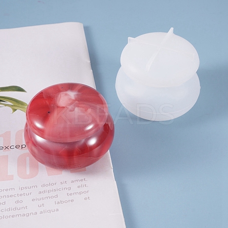 Round Lipstick Storage Box Silicone Molds DIY-K017-23-1