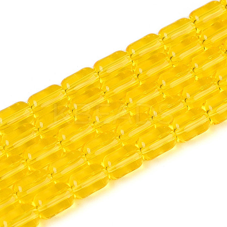Transparent Glass Beads Strands GLAA-T028-14T-02-1