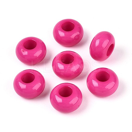 Opaque Acrylic European Large Hole Beads SACR-N019-03I-1