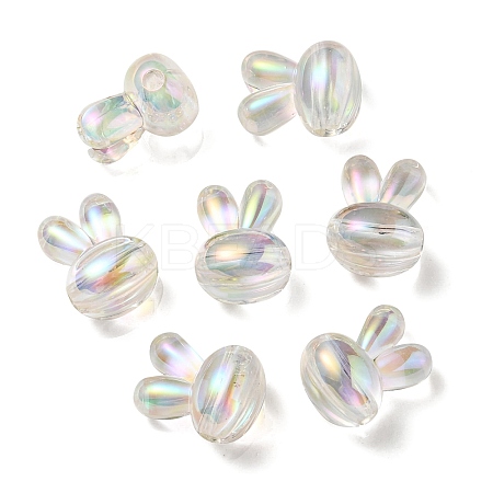 UV Plating Rainbow Iridescent Acrylic Beads X1-PACR-E001-05I-1