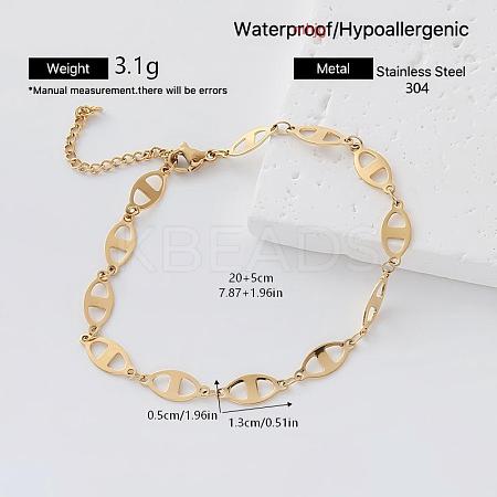 Elegant 304 Stainless Steel Link Chain Bracelets for Women XA7363-1-1