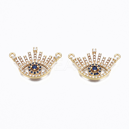Brass Micro Pave Cubic Zirconia Links Connectors ZIRC-N039-112B-NF-1